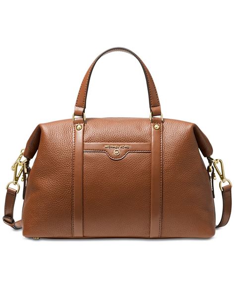 michael michael kors beck medium leather satchel|Michael Kors outlet satchel.